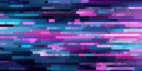 Poster - Emerald pixel pattern artwork,  intuitive abstraction, light magenta and dark gray, grid 