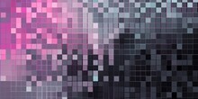 A And Mauve Pixel Pattern Artwork, Light Magenta And Dark Gray, Grid 
