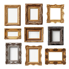 Wall Mural - set of frames on white background