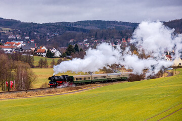 Wall Mural - Volldampf mit dem Sonderzug 