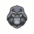 Flat Logo of Vector Gorilla Design. 