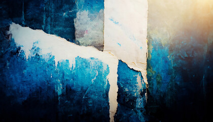 Wall Mural - Old ripped blank torn grunge posters texture background
