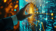 © Vitaliy_Korzh - Business man touch digital screen