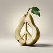 Peaceful Food Series - Pear in Peace shape