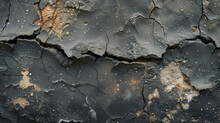 Black Concrete Wall With Small White Cracks #02