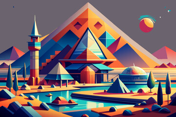 Poster - Abstract geometric shape vektor illustation