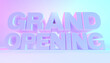 3D illustration white text sale, holographic style.