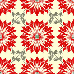  Red Pattern Tile for seamless backgrounds and for filling surfaces in soft colors, ai generated
