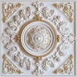 © Matthew - 3d wallpaper for ceiling with white golden decoration model. Victorian style and decorative frame background