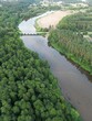 Zdjęcia z drona: Rzeka Pilica okolice Nowego Miasta nad Pilicą. Lato