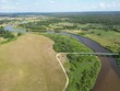 Zdjęcia z drona: Rzeka Pilica okolice Nowego Miasta nad Pilicą. Lato