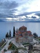 Ohrid, Kathedrale bei Sonnenuntergang