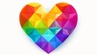 Vector icon of rainbow heart, lgbt community sign. lgtbi heart design
