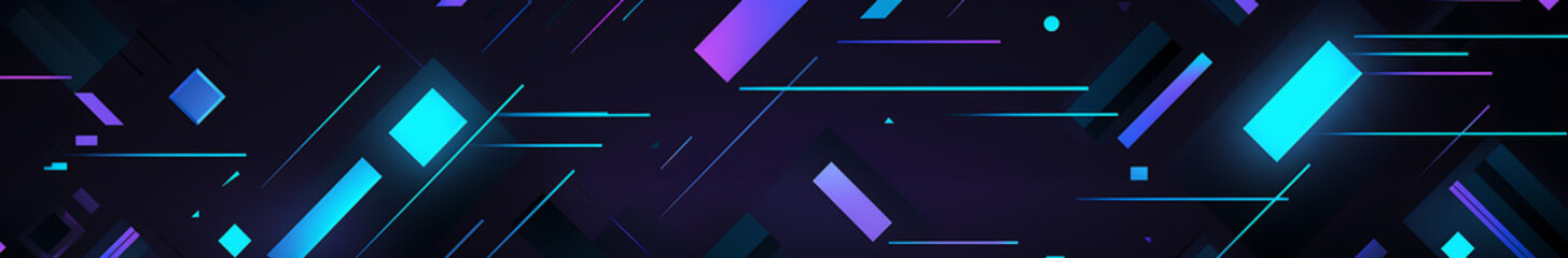 Wall Mural - background - tech style with blue, purple and black colors, abstract, flat design, minimalistic, illustration