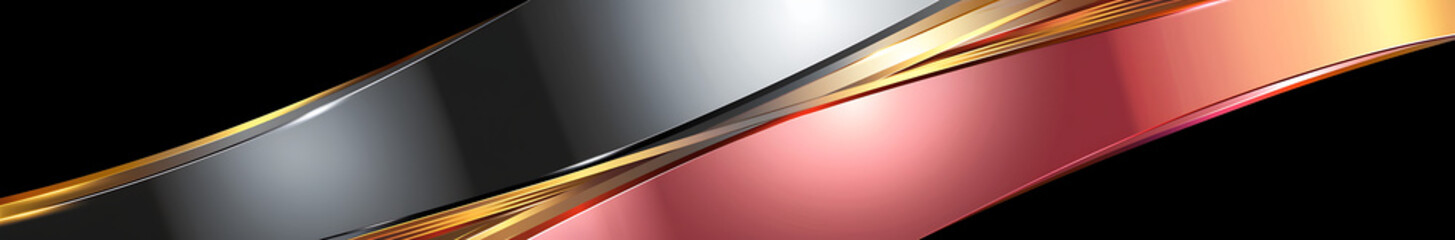 background - tech style with gold, silver, pink and black colors, abstract, flat design, minimalistic, illustration.