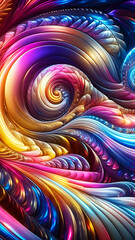 Wall Mural - abstract texture wallpaper and background with waves and curves in vivid colors. artistic pattern de