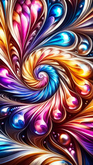 Wall Mural - abstract texture wallpaper and background with waves and curves in vivid colors. artistic pattern de