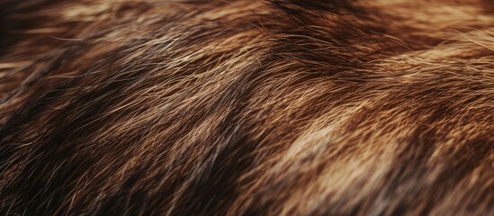 Wall Mural - An animal fur's brown hair in closeup.