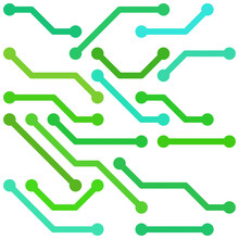 Green Circuit Technology Illustration Background.
