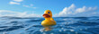 rubber duck on the sea, AI generated