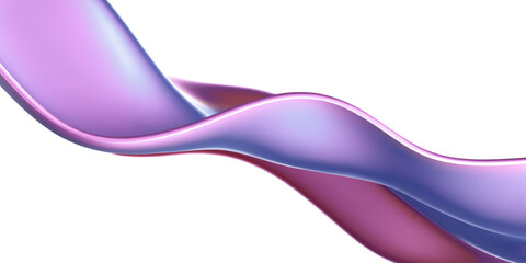 Wall Mural - 3d holographic liquid wave, iridescent chrome fluid silk fabric isolated on light background. Render of neon metal ribbon with rainbow gradient effect flying in motion. 3d vector geometric background.