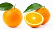 orange isolate orange fruit set on white background whole orange fruit with slice