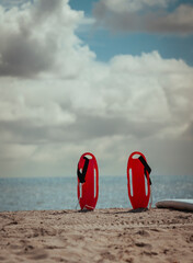 life buoy on the beach