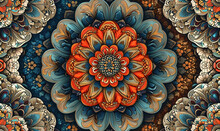 Ornate Floral Seamless Texture, Endless Pattern With Vintage Mandala Elements.