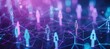 a blurry picture and purple network of people Generative AI
