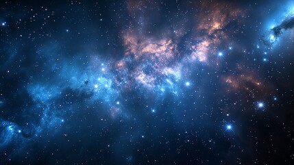 Wall Mural - Sparse stars and galaxies punctuate a tranquil cosmic canvas