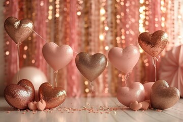 Poster - Colorful Balloons Arranged on a Table.  