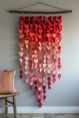 Poster - Wall Hanging With Hearts on It.  