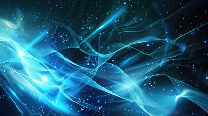 Poster - abstract blue futuristic background for design