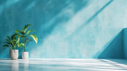 Poster - blue background for presentation abstract studio cyan template business kitchen house table building