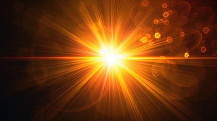 Wall Mural - sun light overlay. sun rays overlay. sun rays light isolated on black background for overlay design.