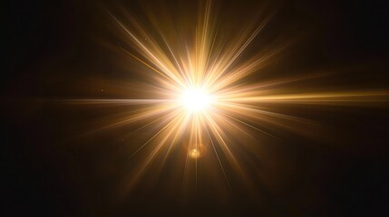 Wall Mural - sun light overlay. sun rays overlay. sun rays light isolated on black background for overlay design.