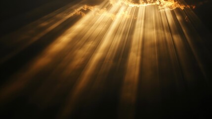 Wall Mural - sun rays light isolated on black background for overlay design