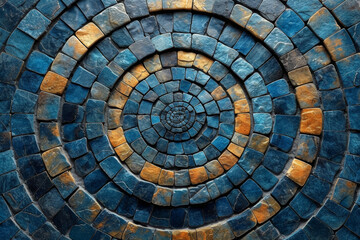Aufkleber - a digital mosaic pattern, composed of intricate tiles forming a cohesive visual, representing the un