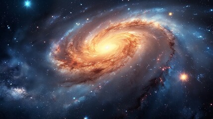 Wall Mural - With a backdrop of swirling galaxies, it seems at home amongst the stars
