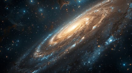 Wall Mural - With a backdrop of swirling galaxies, it seems at home amongst the stars