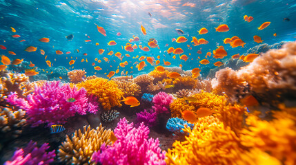Wall Mural - Underwater Life in the Coral Reef