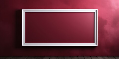 Wall Mural - blank frame in Burgundy backdrop with Burgundy wall, in the style of dark gray