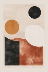 Poster - An abstract masterpiece that mesmerizes with its dynamic arrangement of circles and shapes, showcasing the artist's talent and passion for unconventional art