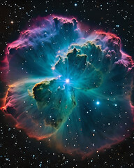 beautiful nebula with space background