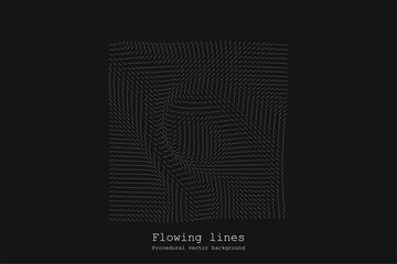 Poster - Abstract Line Matrix Pattern. Noise Flow Dynamic.