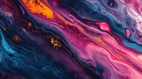 Fototapeta Lawenda - Swirl of mixture of paint liquid abstract background in purple and pink tones