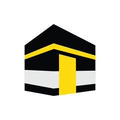 Poster - Kaaba building icon. Mecca building symbol. Flat design style. Resources graphic element design illustration with a religious theme. Place where muslims perform the hajj pilgrimage