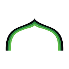 Poster - Mosque icon in isometric 3d style on a white background. resources graphic element design. Vector illustration with a religious ornament theme
