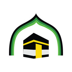 Poster - Kaaba building icon. Mecca building symbol. Flat design style. Resources graphic element design illustration with a religious theme. Place where muslims perform the hajj pilgrimage