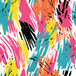 Minimalist abstract brush stroke painting seamless pattern illustration. Modern trendy paint line background